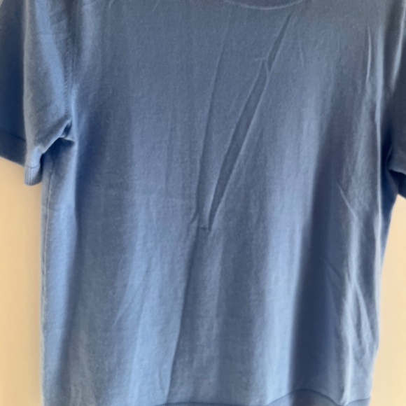 Cashmere Vineyard Vines periwinkle short sleeve sweater size S - Picture 5 of 7
